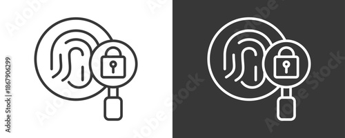 Biometric Identification Icon Set Vector Collection Isolated In Black And White