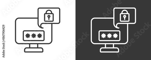 Encryption Icon Set Vector Collection Isolated In Black And White