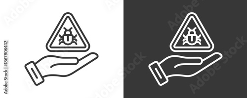 Malware Icon Set Vector Collection Isolated In Black And White