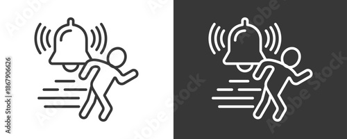 Alarm Icon Set Vector Collection Isolated In Black And White