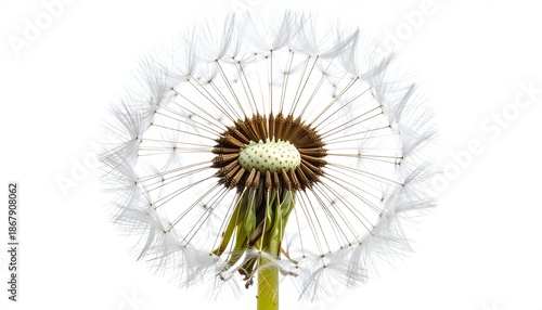Wallpaper Mural Close-up of a dandelion seed head with delicate white feathery seeds Torontodigital.ca