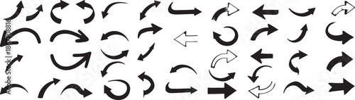 black and white background arrow  set.