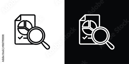 Auditing Icon Set Black And White