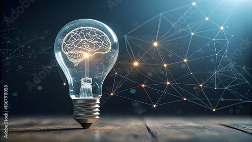 light bulb on black background