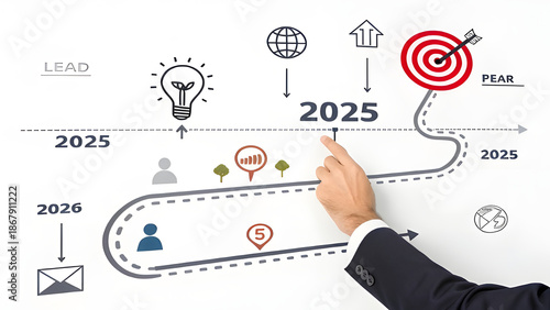 business man drawing social network