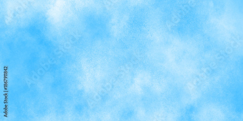 Abstract light blue watercolor cloudiness, mist, or smog background. light blue sky with white background and blurred pattern. Vivid textured aquarelle painted art design background.	