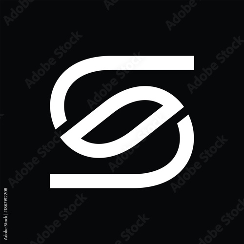 Modern Intertwined Letter S Logo Symbol