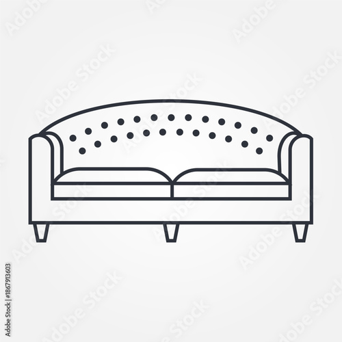 Sofa icon illustration. sofa sign and symbol. furniture icon