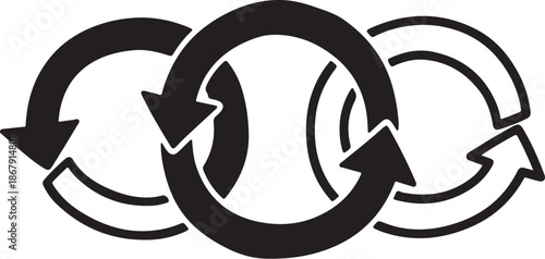 Recycling Arrows Symbol for Sustainability and Eco-Friendliness