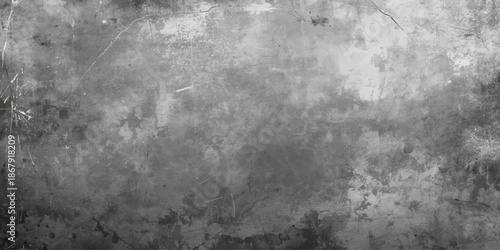 A dark and dirty vintage grunge metal texture background featuring a rough gray stone pattern on an old weathered concrete wall surface for a textured black backdrop design