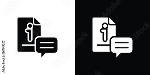 Information Icon Set Black And White