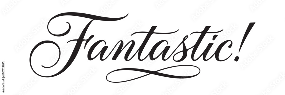 Obraz premium fantastic script text lettering calligraphy