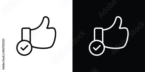 Like Icon Set Black And White