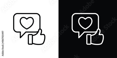 Review Icon Set Black And White