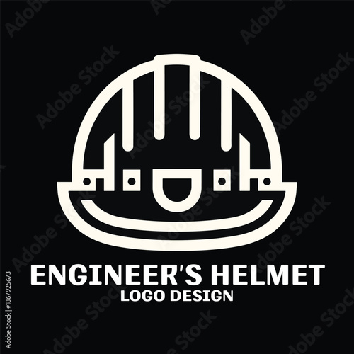 Engineers Helmet Vector Logo Design