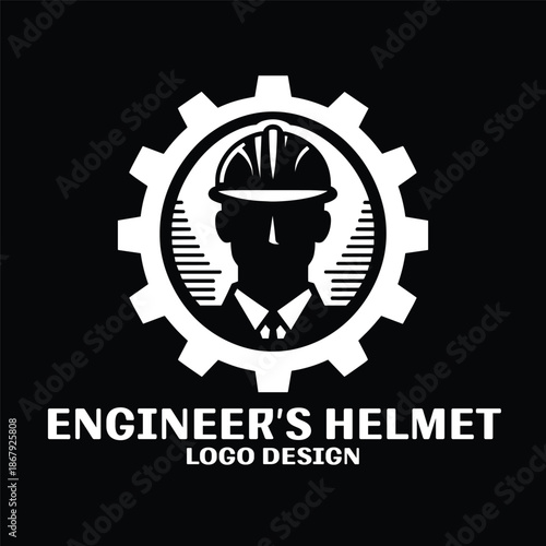 Engineers Helmet Vector Logo Design