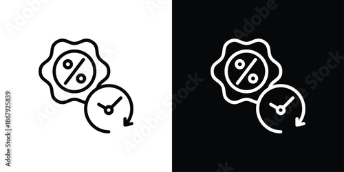 Limited Offer Icon Set Black And White