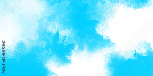 Vivid textured aquarelle painted art design background. Sky clouds landscape light background. Aquarelle painted textured canvas design, abstract blue watercolor splash background, texture of .