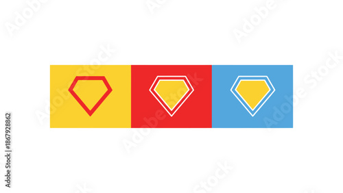 Vibrant diamond shapes in colorful geometric pattern