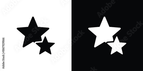 Stars Icon Sheet Shopper Icon Set Black And White