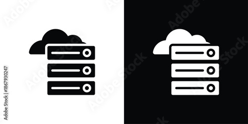 Server Icon Sheet Shopper Icon Set Black And White