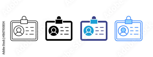 Identity icon set multiple style collection