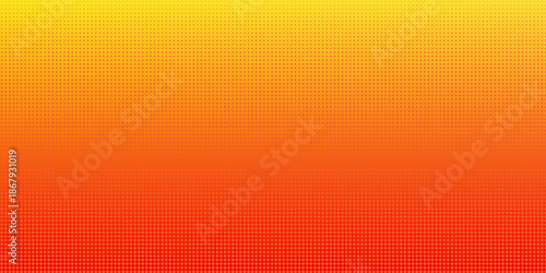 Dots halftone orange color pattern gradient texture with technology digital background.