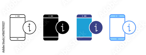 Information icon set multiple style collection