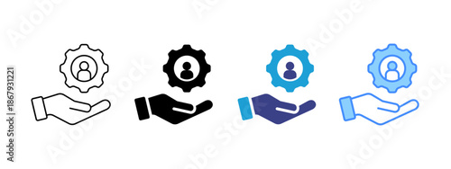 Social Engineering icon set multiple style collection