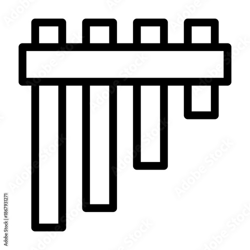 Panpipes line icon