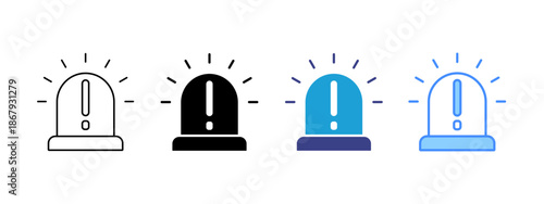 Cyber Alert icon set multiple style collection