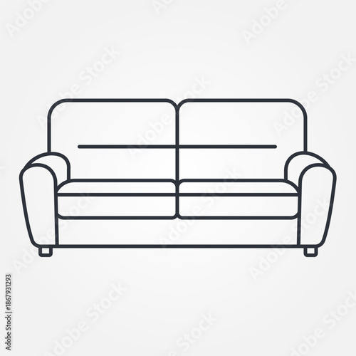 Sofa icon illustration. sofa sign and symbol. furniture icon