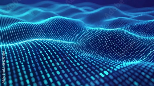 Abstract digital background design features futuristic wave patterns in visual graphics