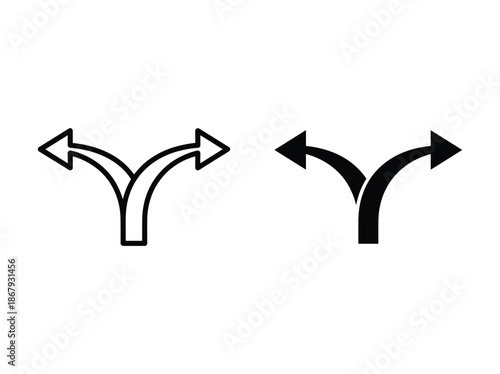 Simple black arrow icons for navigation and direction