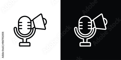 Microphone Icon Sheet Shopper Icon Set Black And White