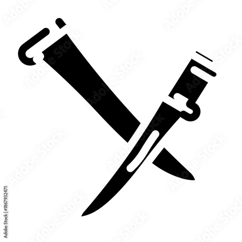 machete glyph icon