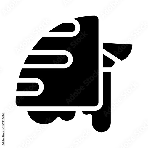 grilled sandwich glyph icon