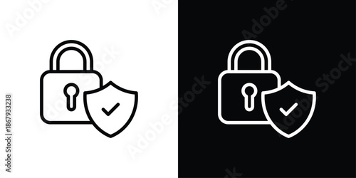 Lock Icon Sheet Shopper Icon Set Black And White