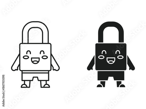 Cartoon pads with different colors and facial expressions