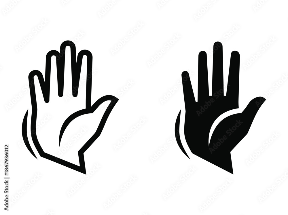 Obraz premium High five gesture illustration on white background