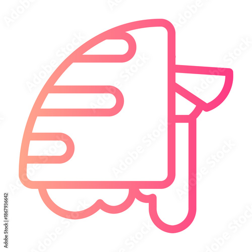 grilled sandwich gradient icon