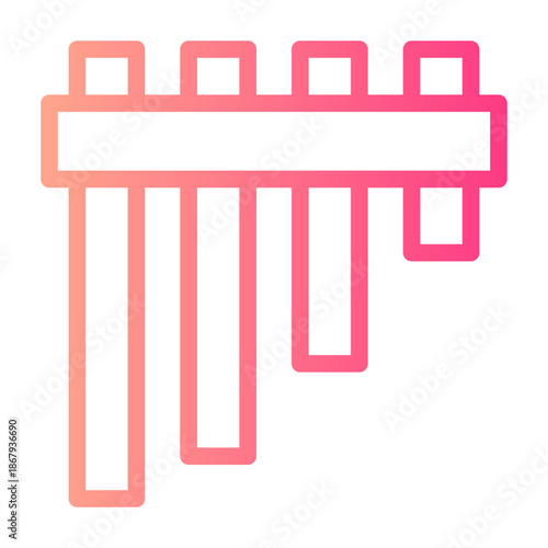 Panpipes gradient icon