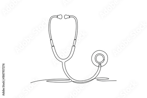 National Doctor Day Concept. Single line draw design. Vector graphic illustration