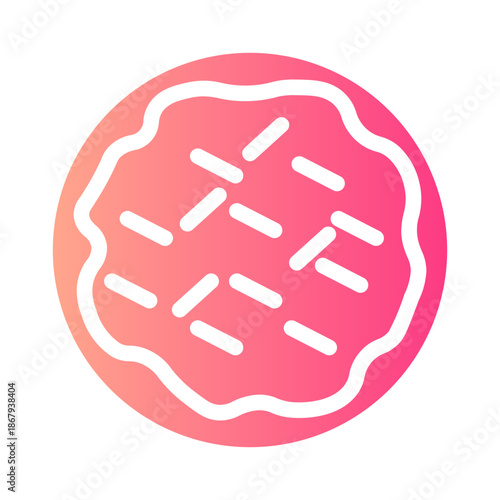 cookie cake gradient icon