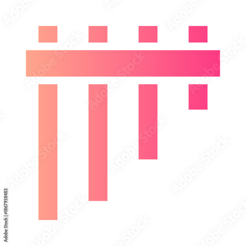 Panpipes gradient icon