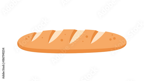 Crusty Loaf of Bread Baked Goods Food Art Bakery Ingredient Icon