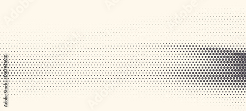 Hexagon Shapes Vector Abstract Geometric Technology Oscillation Wave Isolated on Light Background. Halftone Hex Retro Simple Pattern. Minimal 80s Style Dynamic Tech Wallpaper