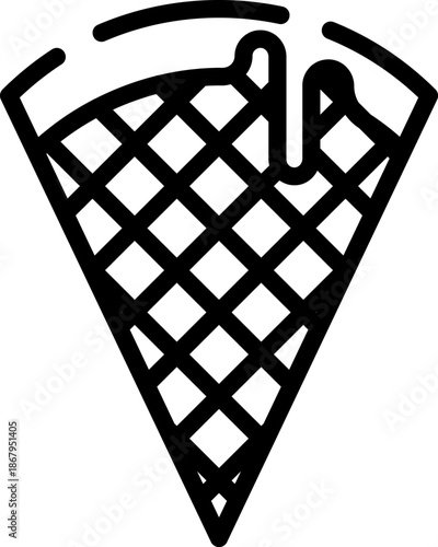 Rounded  Stroke Waffle Icon