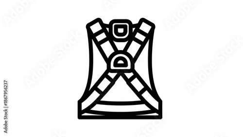 Modern harness design with sleek buckles and straps