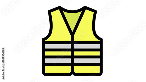 High visibility safety vest for construction and roadwork
